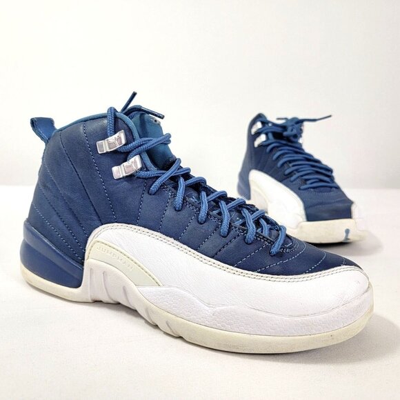 Nike Air Jordan 12 Retro Indigo Sneakers Shoe Size 6.5 Y DB5595-404 SEE PHOTO - Picture 1 of 14